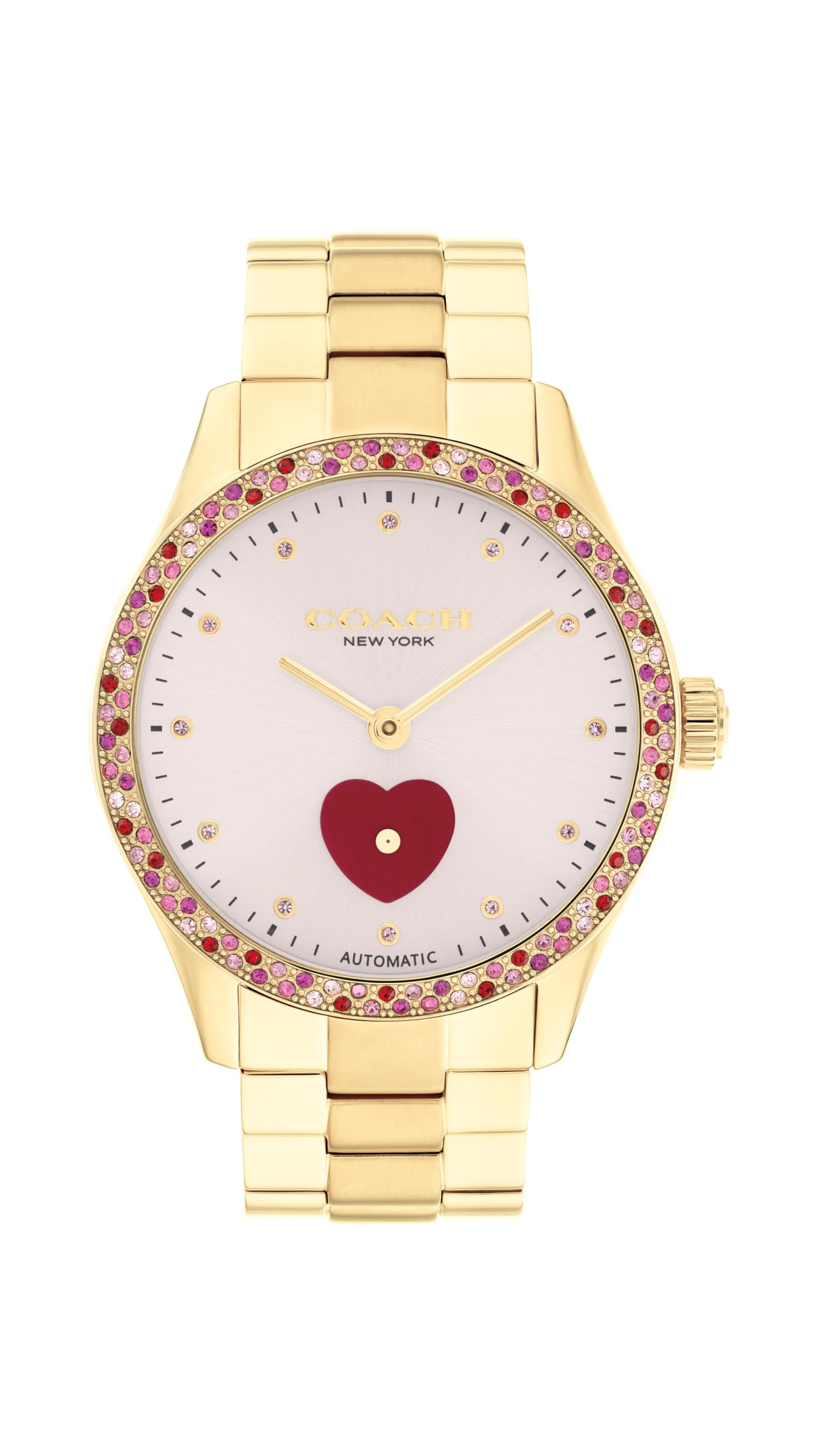 brooks women's automatic watch 38mm stainless steel bracelet crystal-set bezel