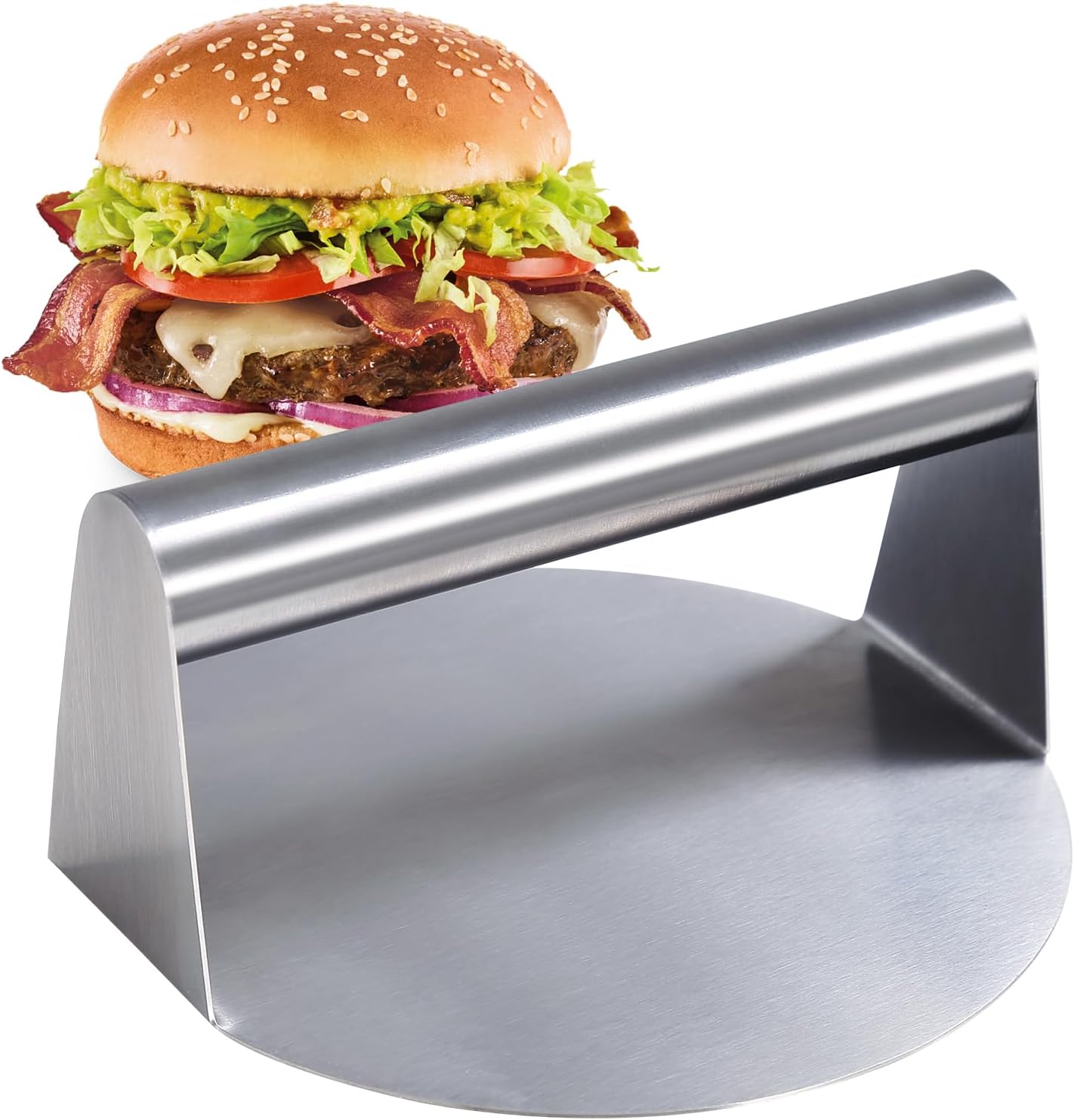 Elevate Your Grill Game with a 304 Stainless Steel Smash Burger Press - 5.5" Burger Smasher and Press for The Perfect Smash Burger Experience!