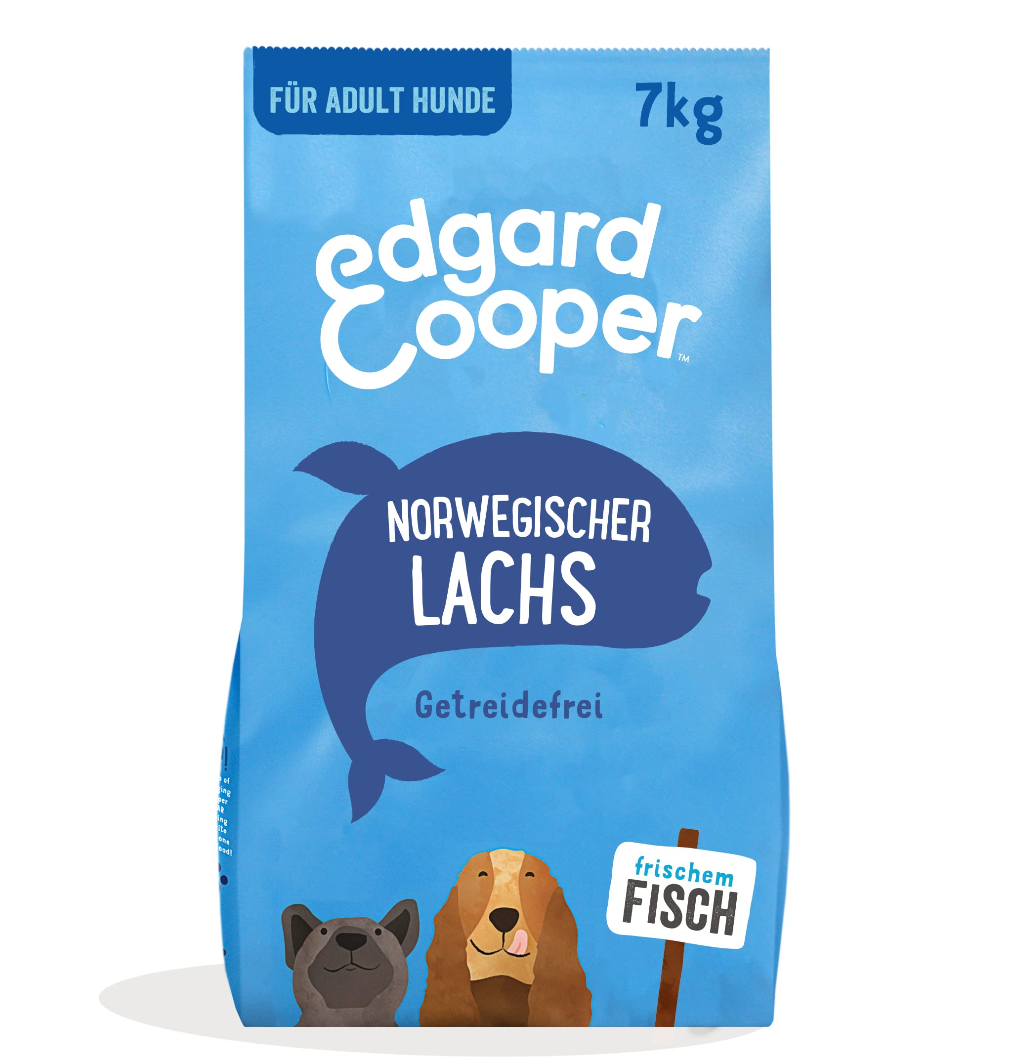 Edgard & Cooper - Comida Seca para Perros (salmón, 7 kg), sin Cereales, Ingredientes Naturales y Carne Fresca, Llena de aminoácidos Esenciales