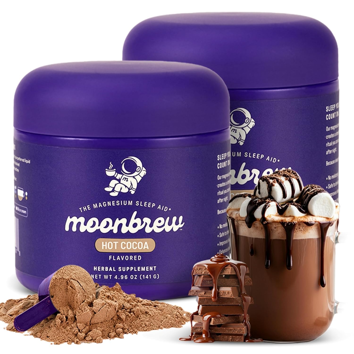 Amazon.com: MoonBrew Nighttime Magnesium Hot Cocoa, Natural Sleep