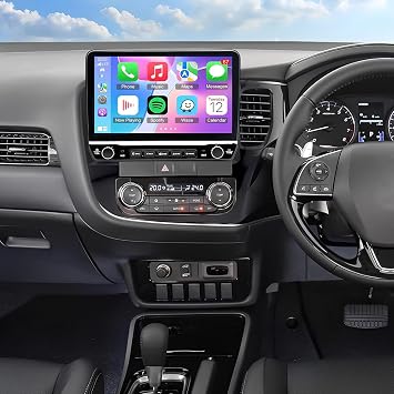 Car Stereo Radio Carplay for Mitsubishi Outlander 2012 2013 2014 2015 2016 2017 2018 RDS 10-Inch Touchscreen Mirror Link GPS Navi Android 14 Bluetooth Music Player with Camera and Mic