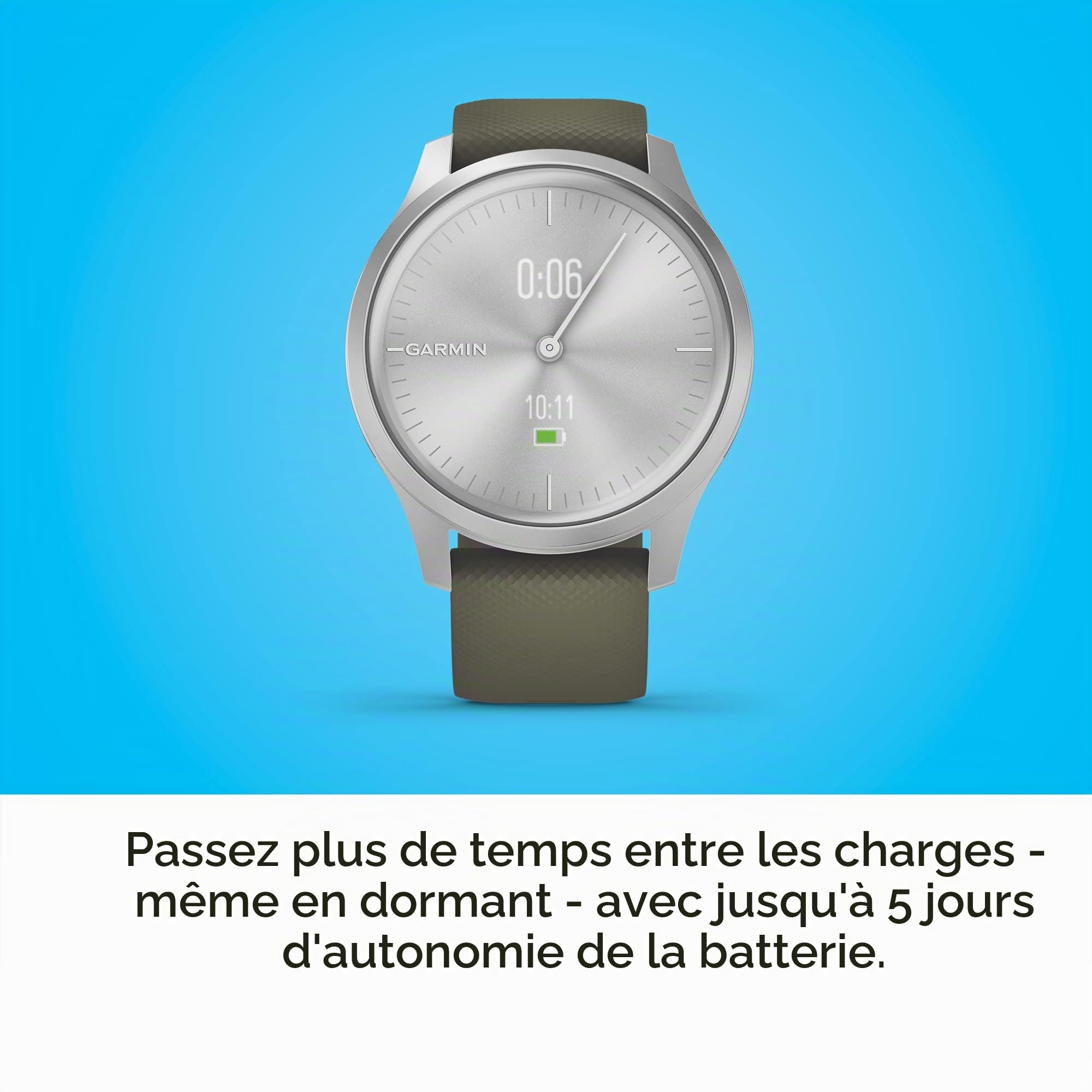Garmin vivomove Style, Silver-Moss