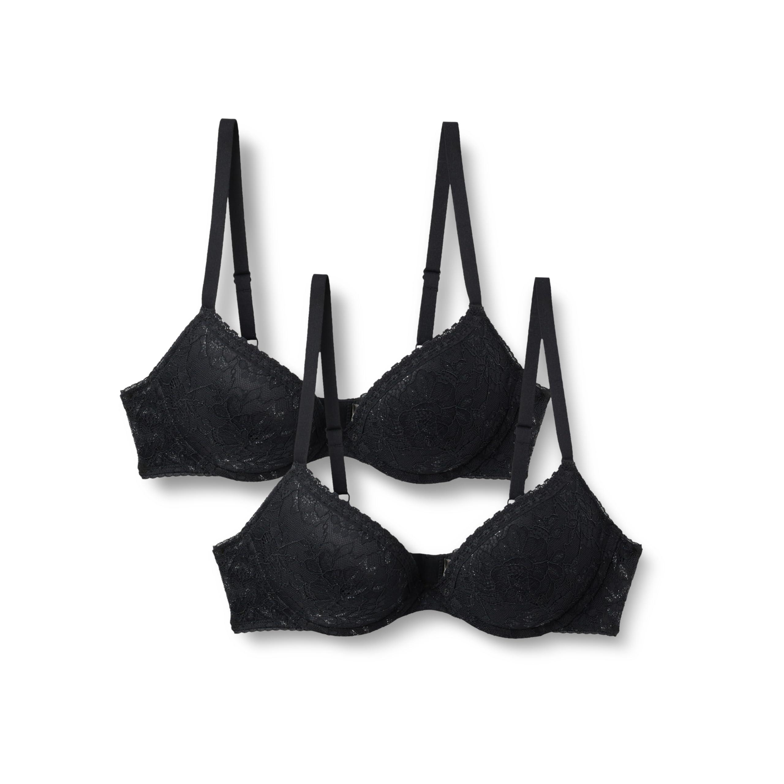 Amazon Essentials Damen Elastischer Push-Up-BH Mit Durchgehendem Spitzenfutter