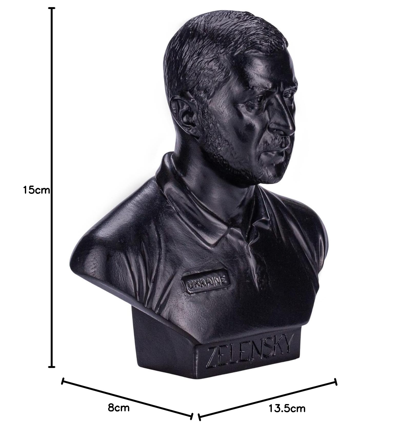 Buste en Pierre du président Volodymyr Zelensky 15 cm
