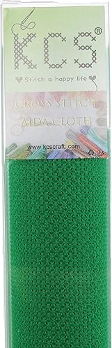 Miniatura 36 de KCS 2 piezas de tela de algodón Aida de punto de cruz contado de 15" x 18" para bordado (Lino, 14CT)