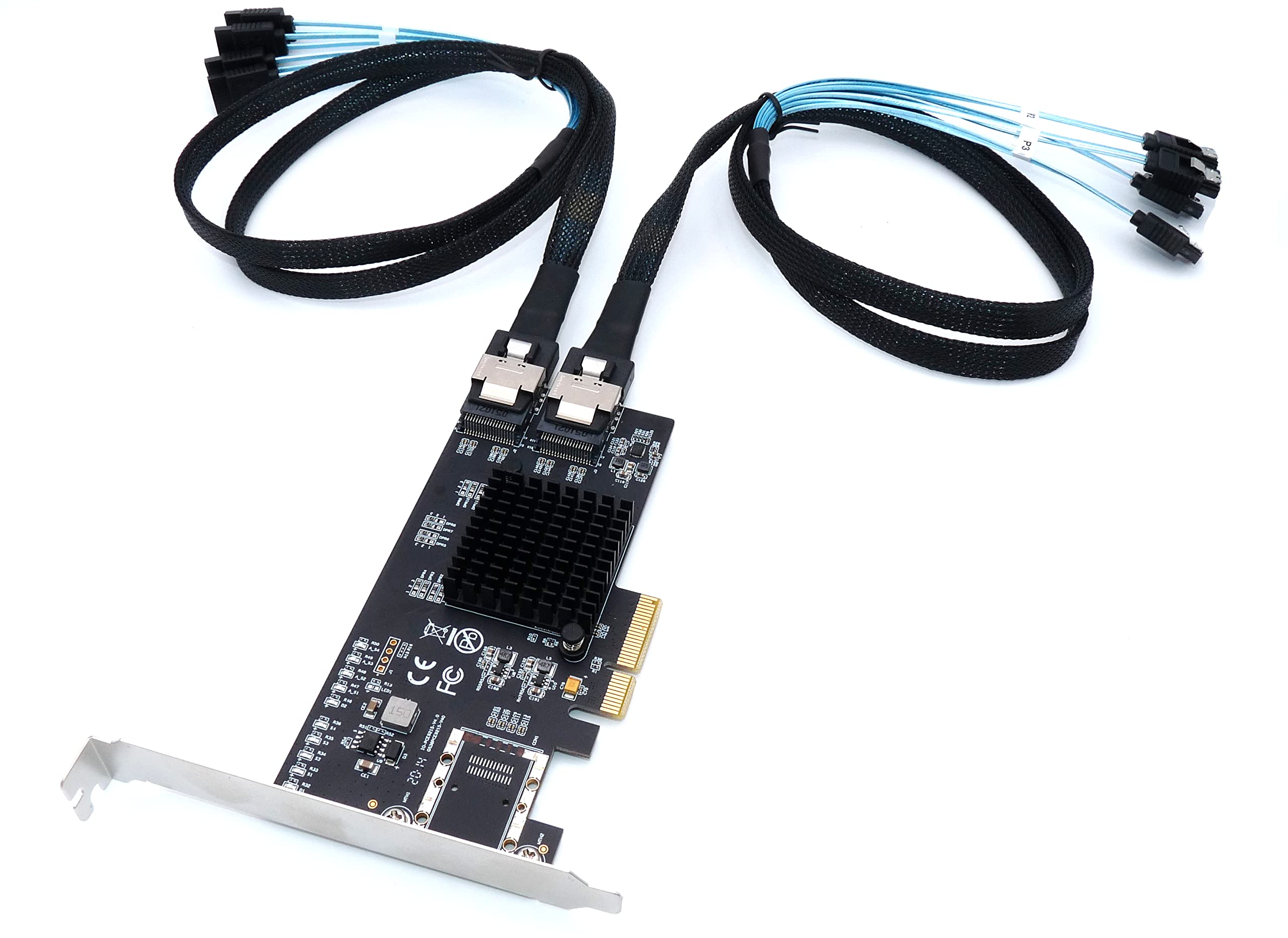 KALEA-INFORMATIQUE PCIe SATA Controller-Karte – 4-Port Für Festplatten, Mit Marvell 88SE9230 Chipsatz, RAID 0/1/10/JBOD