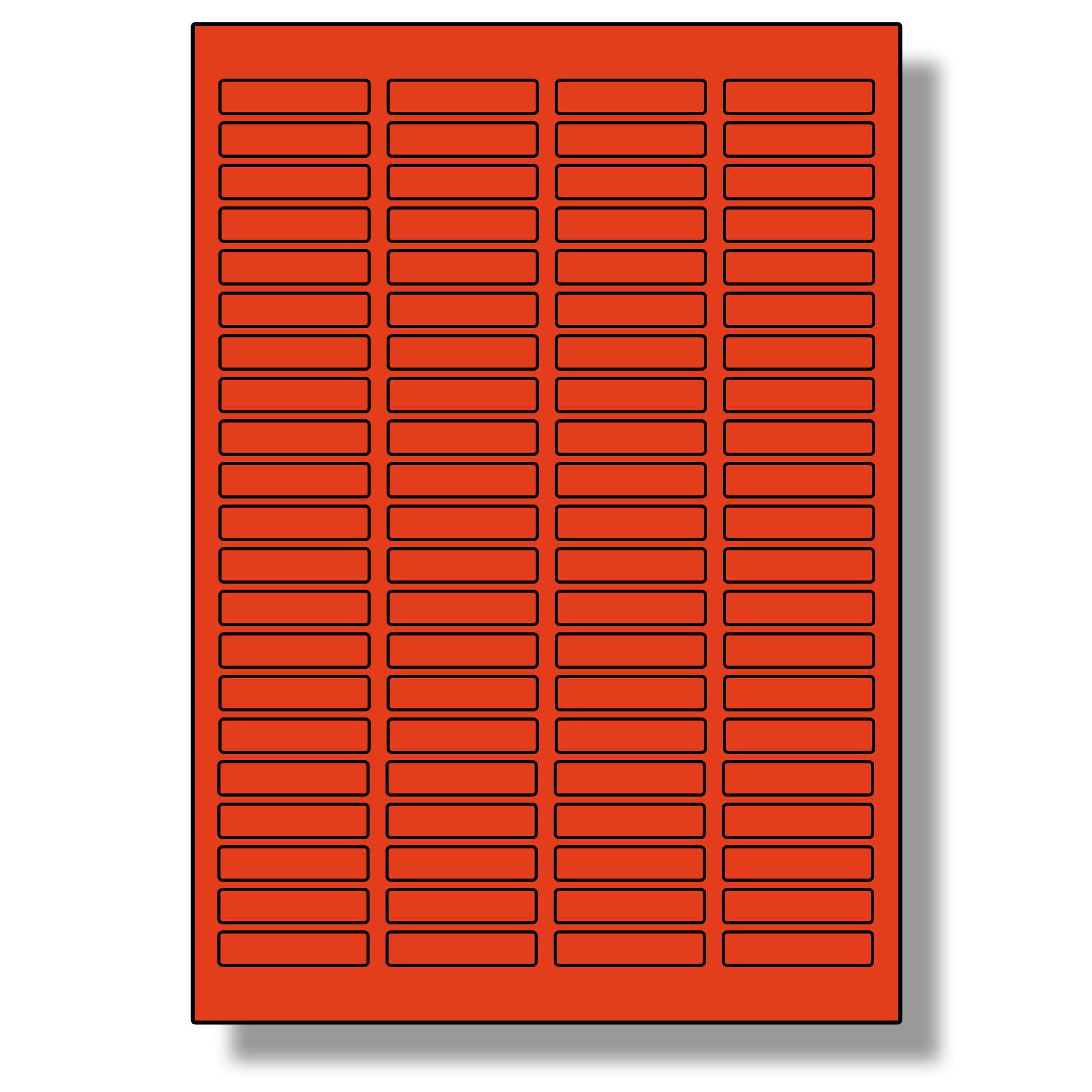 Label Planet® 84 Per Sheet, 50 Sheets (4200 Crimson RED Labels). Coloured Paper Labels, 46 x 11.1mm, LP84/46 C.