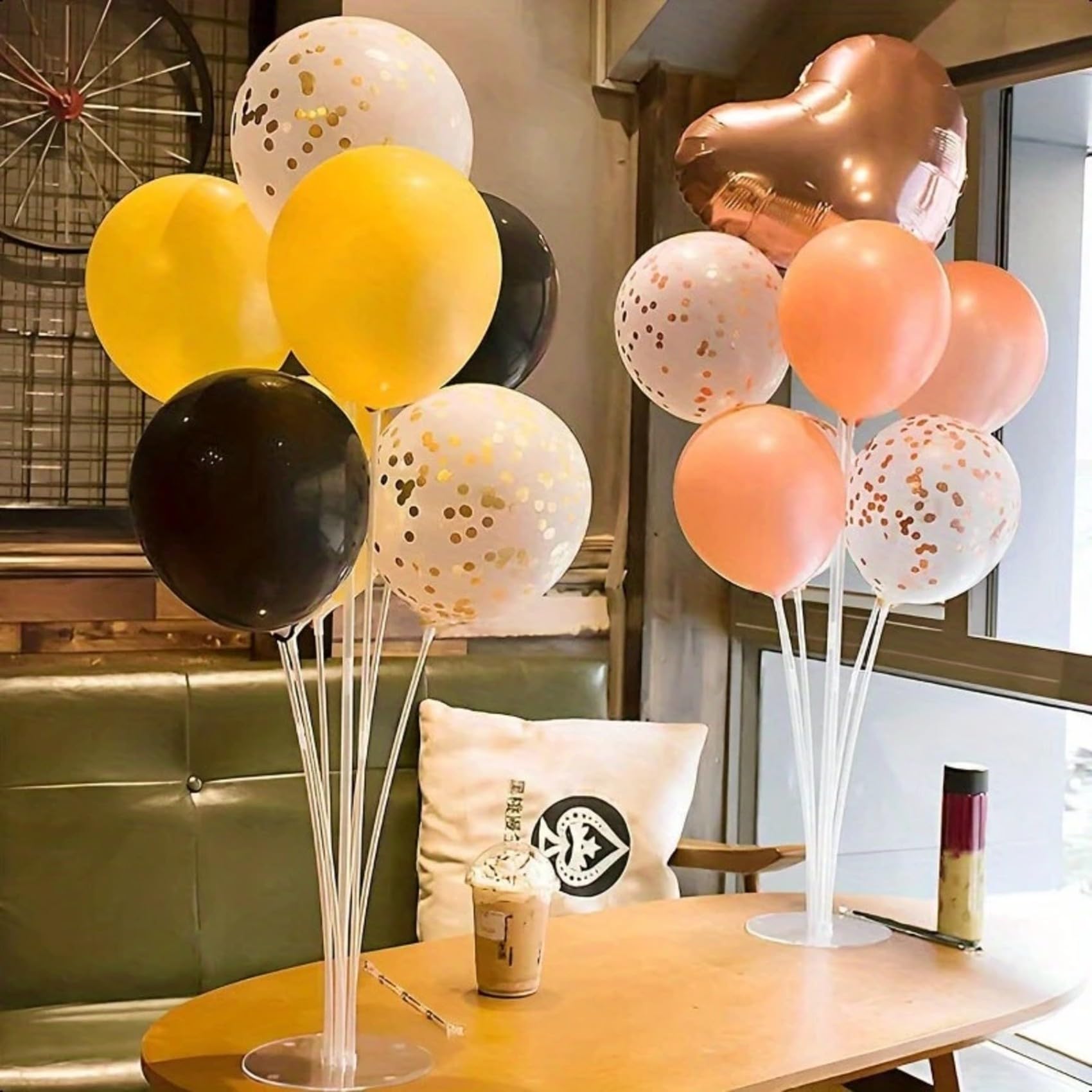 PulGos Set -2 Balloon stand for decoration/Balloon holder/Birthday accessories/Balloon sticks with base/Table Centerpiece, Party decoration for birthday, wedding, Baby shower & Anniversary