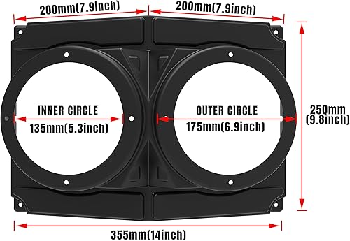Miniatura 6 de Caja de altavoces UTV para Polaris RZR, resistente al agua, sistema de altavoces universal de 6.5 pulgadas, caja de cápsulas de techo duro para