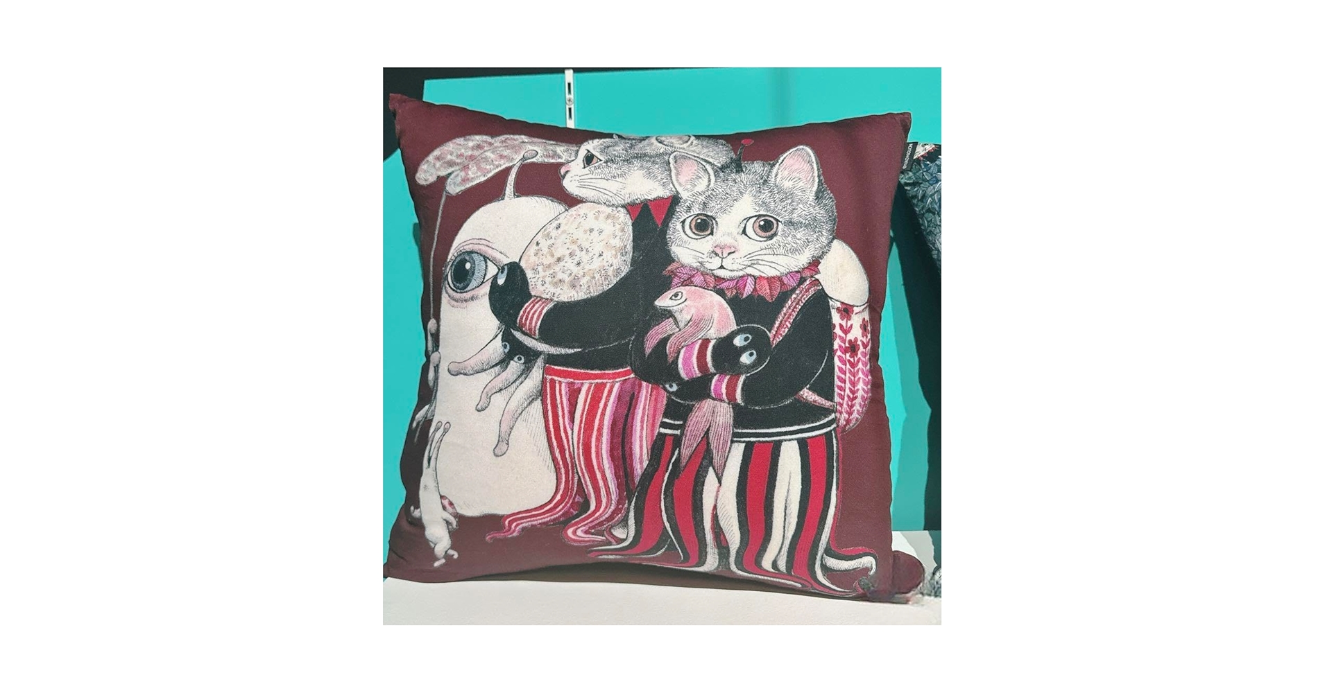 ヒグチユウコ 韓国　秘密の森 特別展 クッションカバー　ボーちゃん 新品☆韓国限定 ヒグチユウコ 秘密の森 特別展 クッションカバー