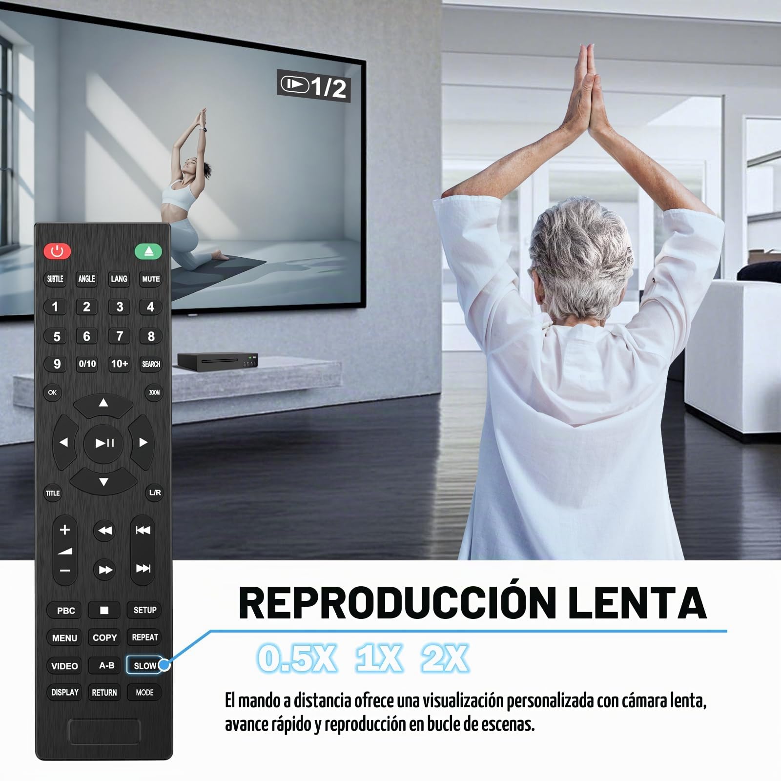 Reproductor DVD Compacto con Puerto HDMI, Reproductor DVD Doméstico Full HD 1080P para Televisión, Compatible con Sistema NTSC/PAL, Puerto USB Integrado, Compatible con Televisor Inteligente/Audio