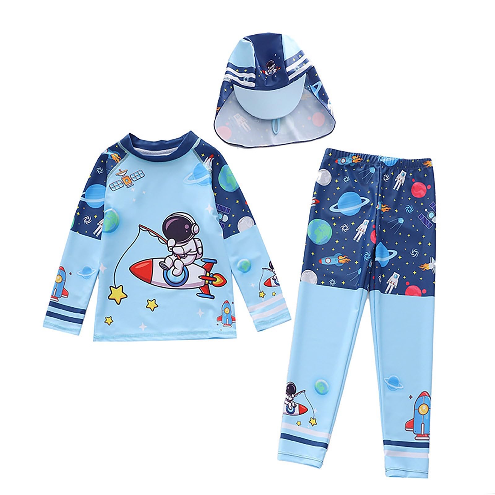 Bañador deportivo para niña, manga larga, protección solar UPF 50+, camiseta de natación y pantalón para playa, piscina y surf