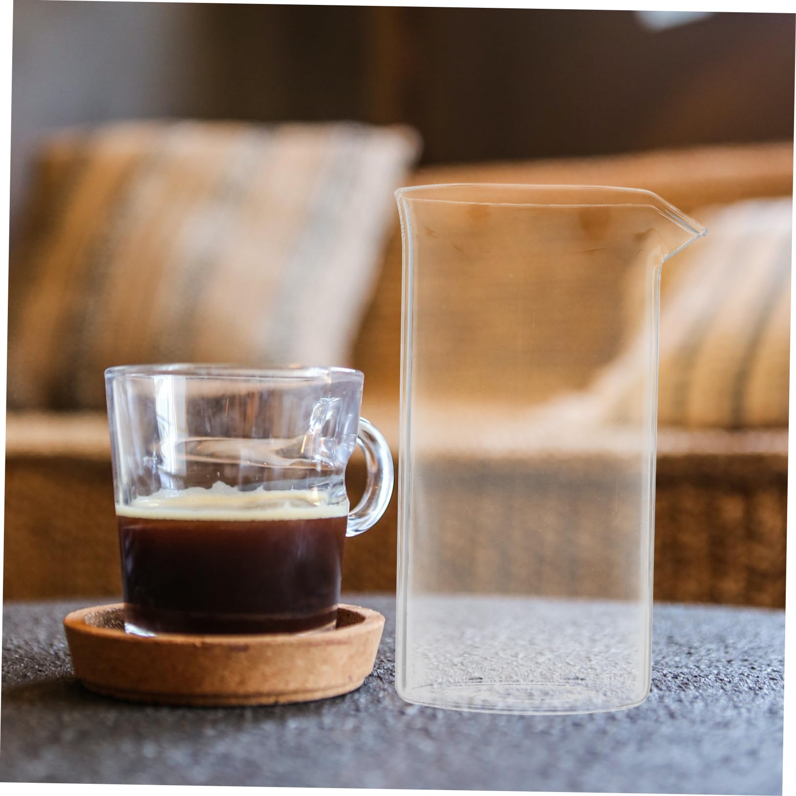 VOSAREA Tasse de Rechange pour Cafetière à Piston 350ml en Verre Bec Verseur