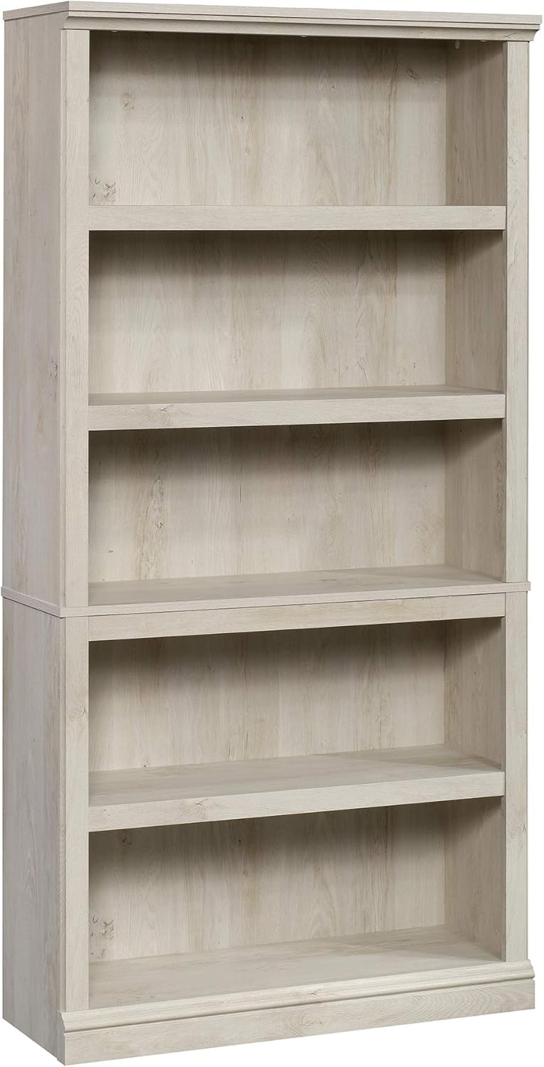 Sauder Select Collection 5-Shelf Bookcase, Chalked Chestnut finish