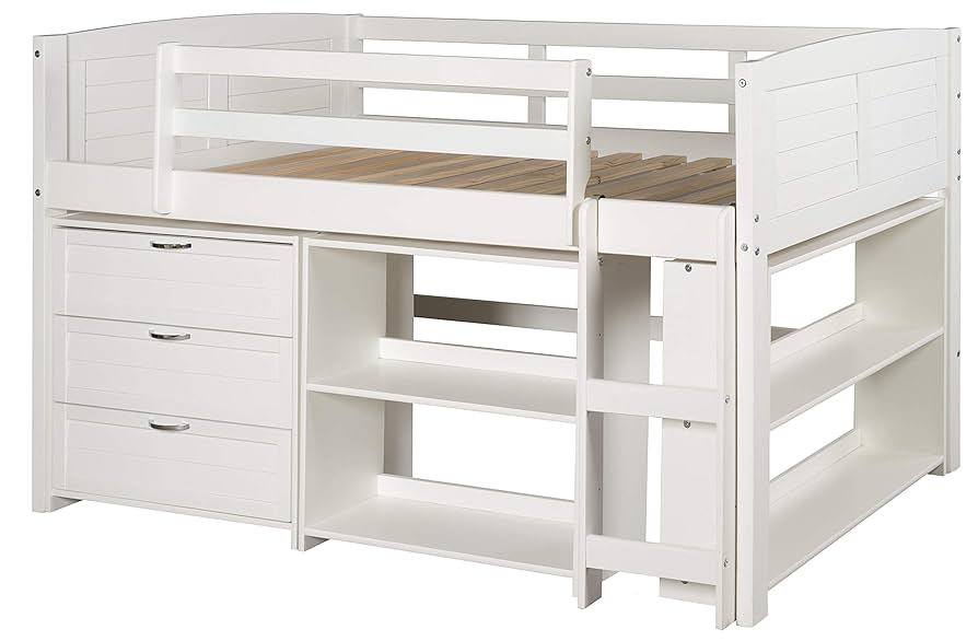 Amazon.com: Donco Kids Louver Panel Twin Modular Low Loft