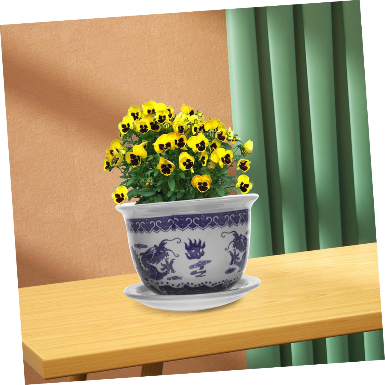 Fioriera Ceramica Decorativa Per Piante Grasse Vaso Ceramica Per Piccole Succulente Con Vassoio Design Nordic Per Casa e Ufficio