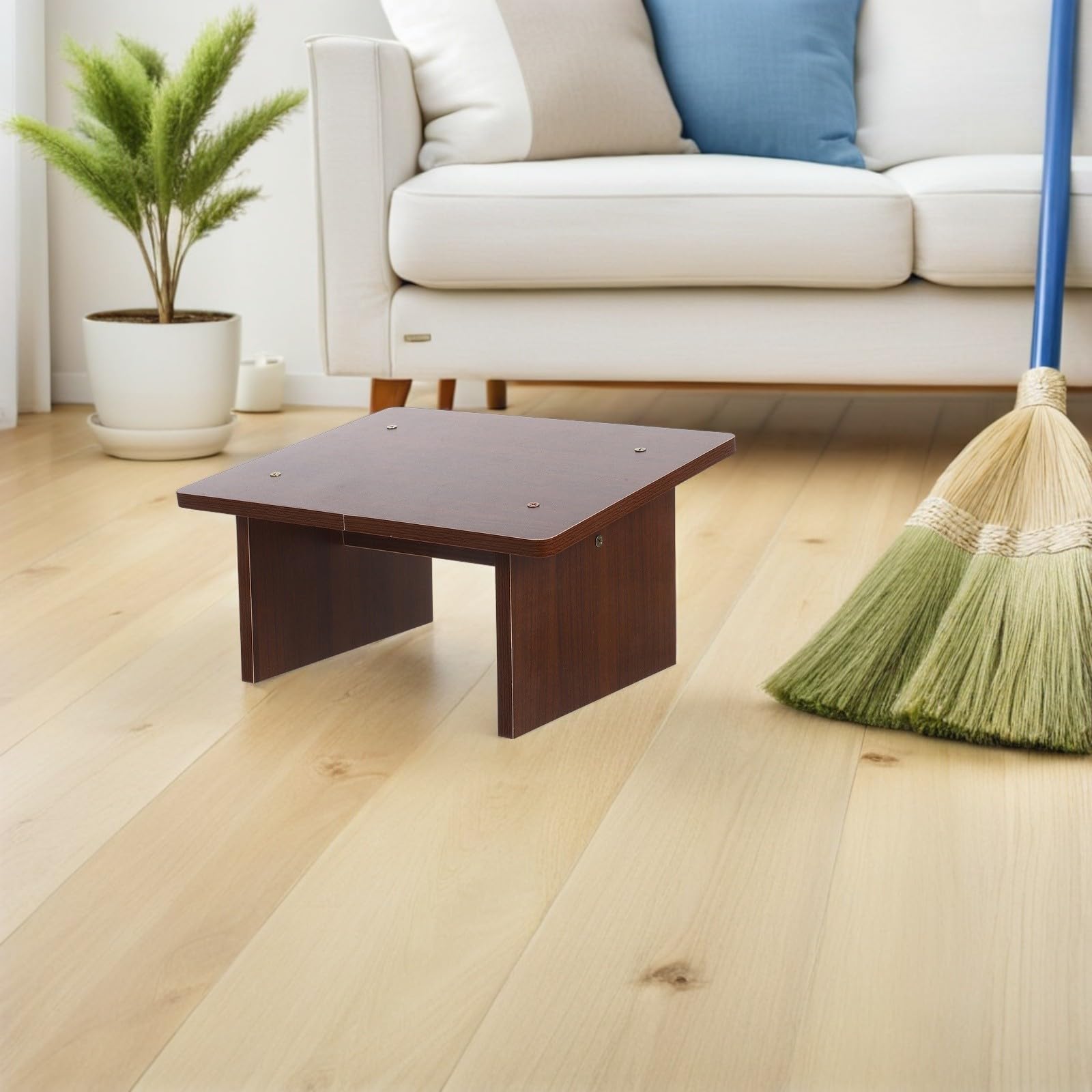 PLAFOPE Reposapiés Moderno de Madera Inclinado Escritorio Taburete