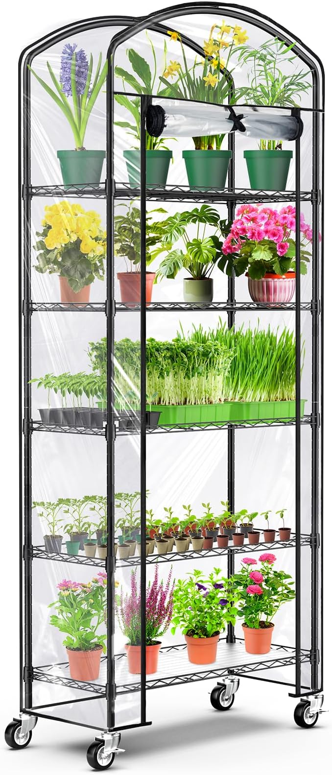 Amazon.com : SpeePlant Indoor Greenhouse with Grow Light and Shelves ...