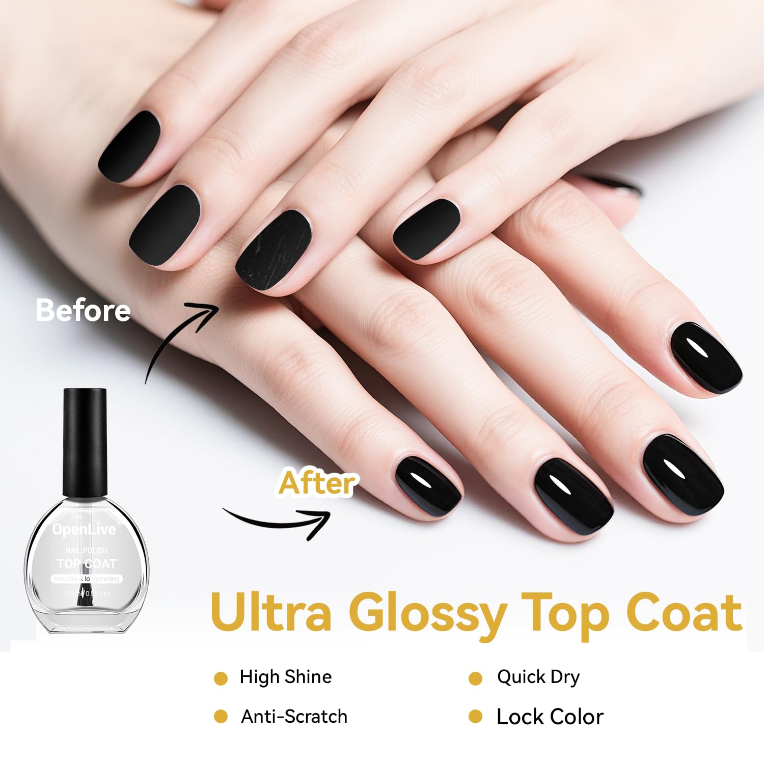 Juego de 3 unidades de 0.6 fl oz, base y capa superior de secado rápido, esmalte de uñas y removedor de gel, capa base y capa superior, sin secado con lámpara UV, removedor de esmalte de gel 4