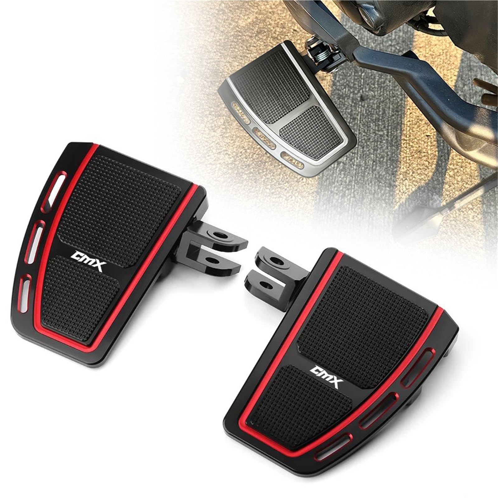 Repose-Pieds Avant Larges Moto Pédales Élargies CNC pour Rebel CMX1100