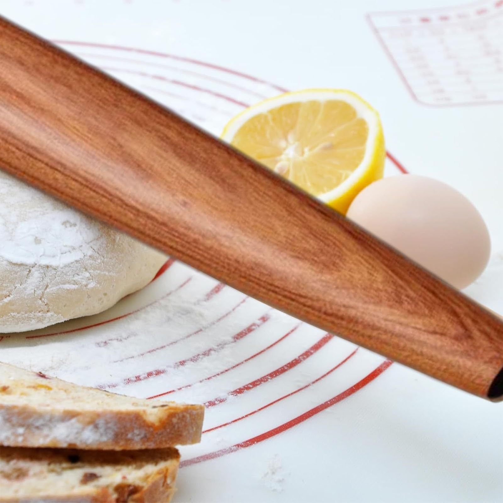 Rodillo de amasar cocina Rodillo De Masa Cónico Antiadherente, Rodillos De Madera Para Hornear Utensilios De Cocina Esenciales, Rodillo Para Pasta Fideos Masa De Hojaldre Wonton Bao Bun Pan Galleta ﻿(
