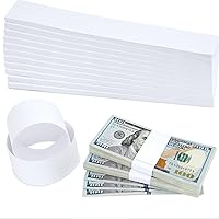 Vista 7 de PONNOR Paquete de 550 bandas de dinero en blanco natural kraft marrón para efectivo, correas autoadhesivas para monedas, para envoltorios