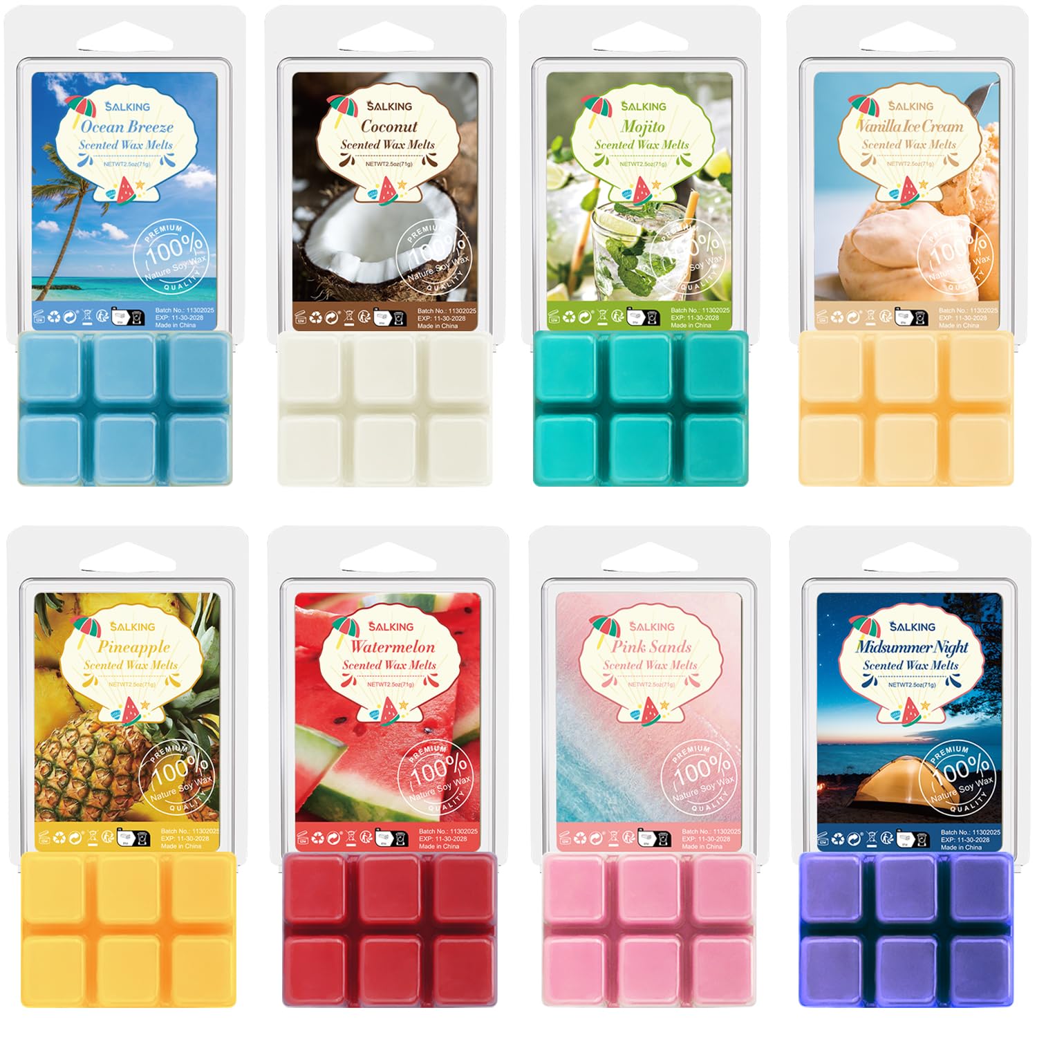 Amazon.com: Summer Scented Wax Melts, Soy Wax Melts Gift Set, Wax