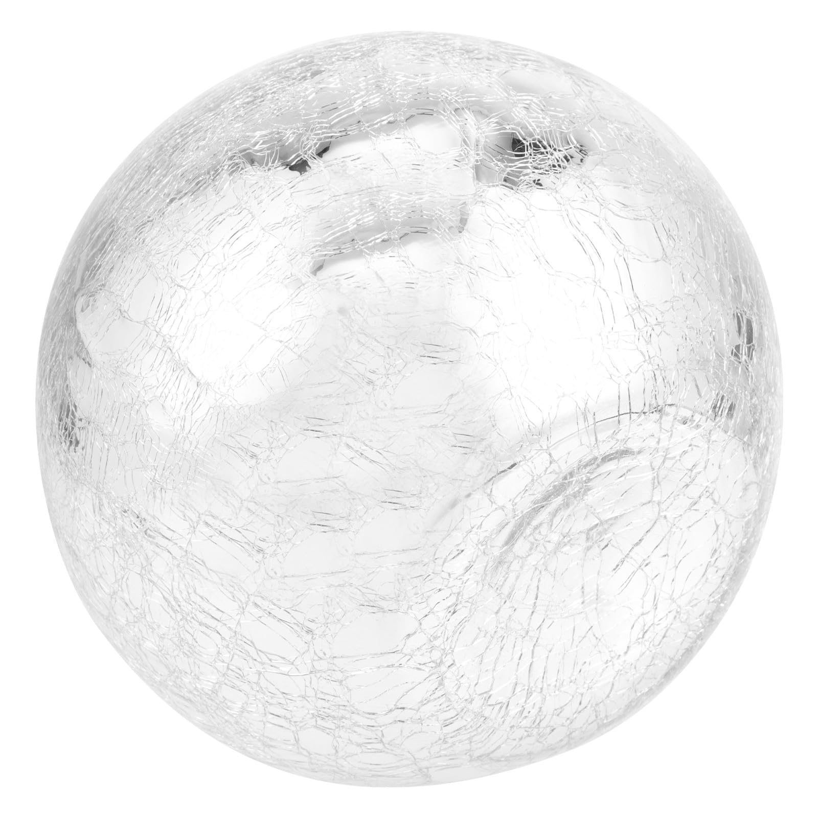 Vase rond en verre argenté pour centre de table élégant