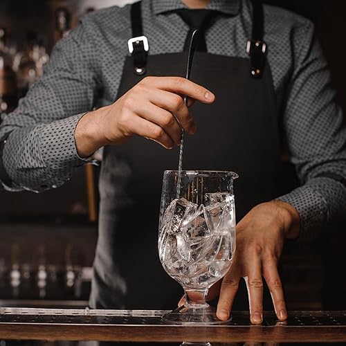 Miniatura 6 de Cuchara agitadora de barra estándar de 13 pulgadas, cuchara de cóctel de cuerpo en espiral de acero inoxidable con mango largo, cuchara mezcladora