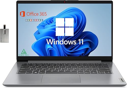 LENOVO Ideapad 1i - Laptop HD de 14.0 pulgadas, procesador Intel Pentium Silver N5030, 4 GB de RAM, SSD de 1 TB, gráficos Intel HD, cámara web HD,