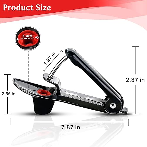 Miniatura 3 de LAH Kitchen Herramienta de deshuesador de cerezas, herramienta de acero inoxidable, removedor de semillas de cerezas, simple y sin esfuerzo,