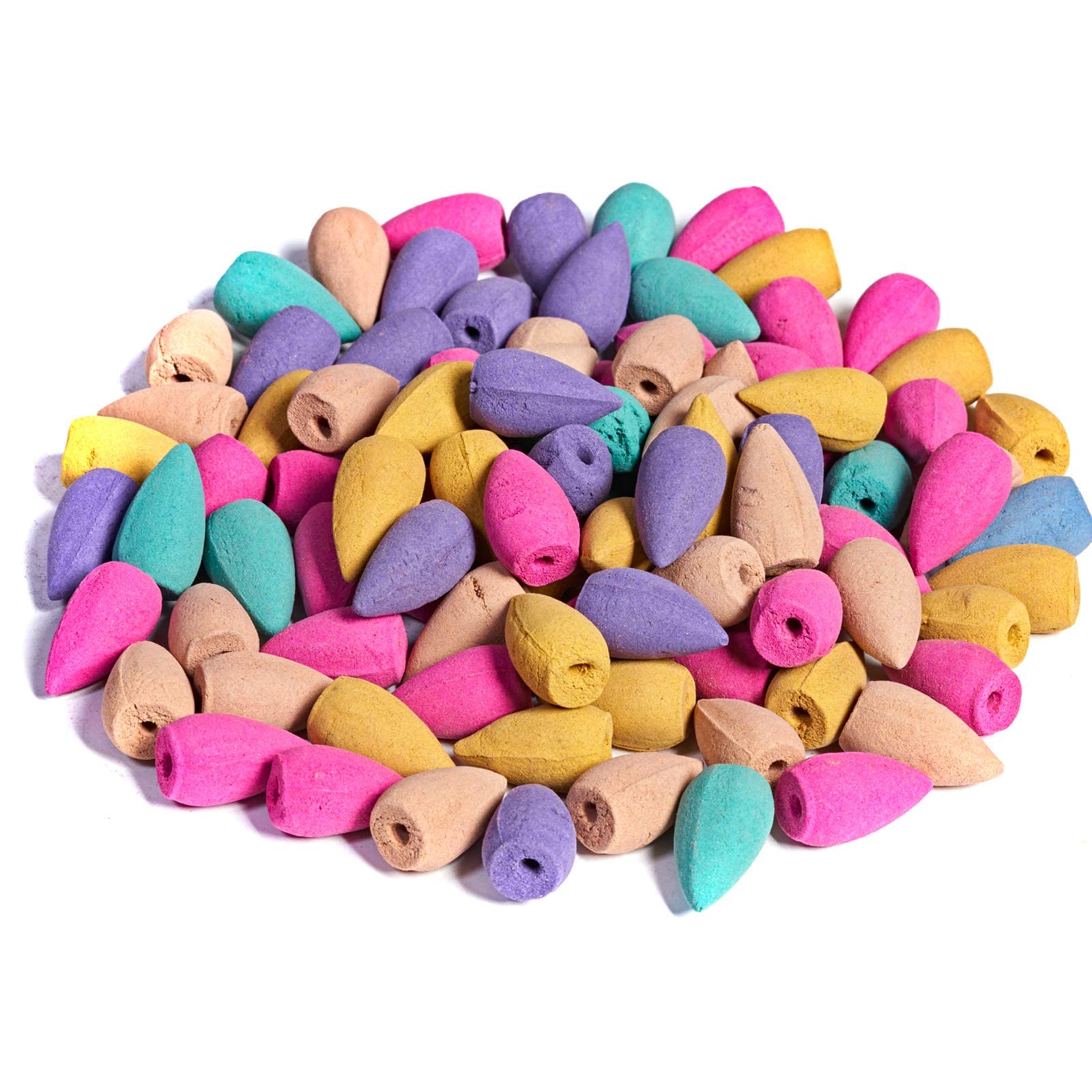 TANNESS200 PCS Backflow Incense Cones for Waterfall Burner - 10 Mixed Natural Scents Includes Rose, Jasmine, Lily, Mint, Lavender and More for Relaxation Air Purification Meditation Yoga Gift
