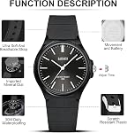 Mens Analog Quartz Watches 30M Waterproof Watches with Silicone Straps Military Wrist Watches for Men