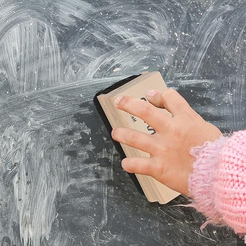 Miniatura 4 de 2 borradores de pizarra de madera, borrador de fieltro de borrado en seco para aula, hogar, oficina, profesores y niños