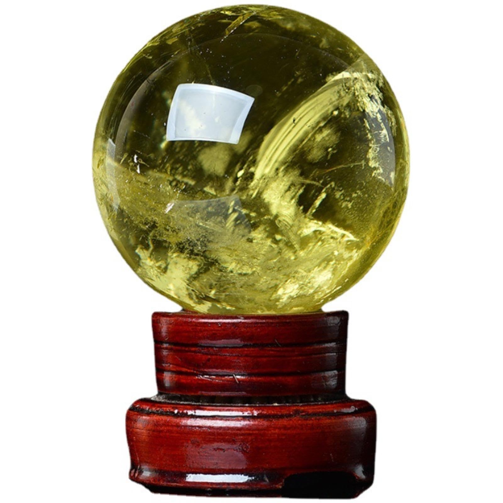 Rough Stone Citrine Crystal Ball Yellow Quartz ore Beautiful , ball-10cm