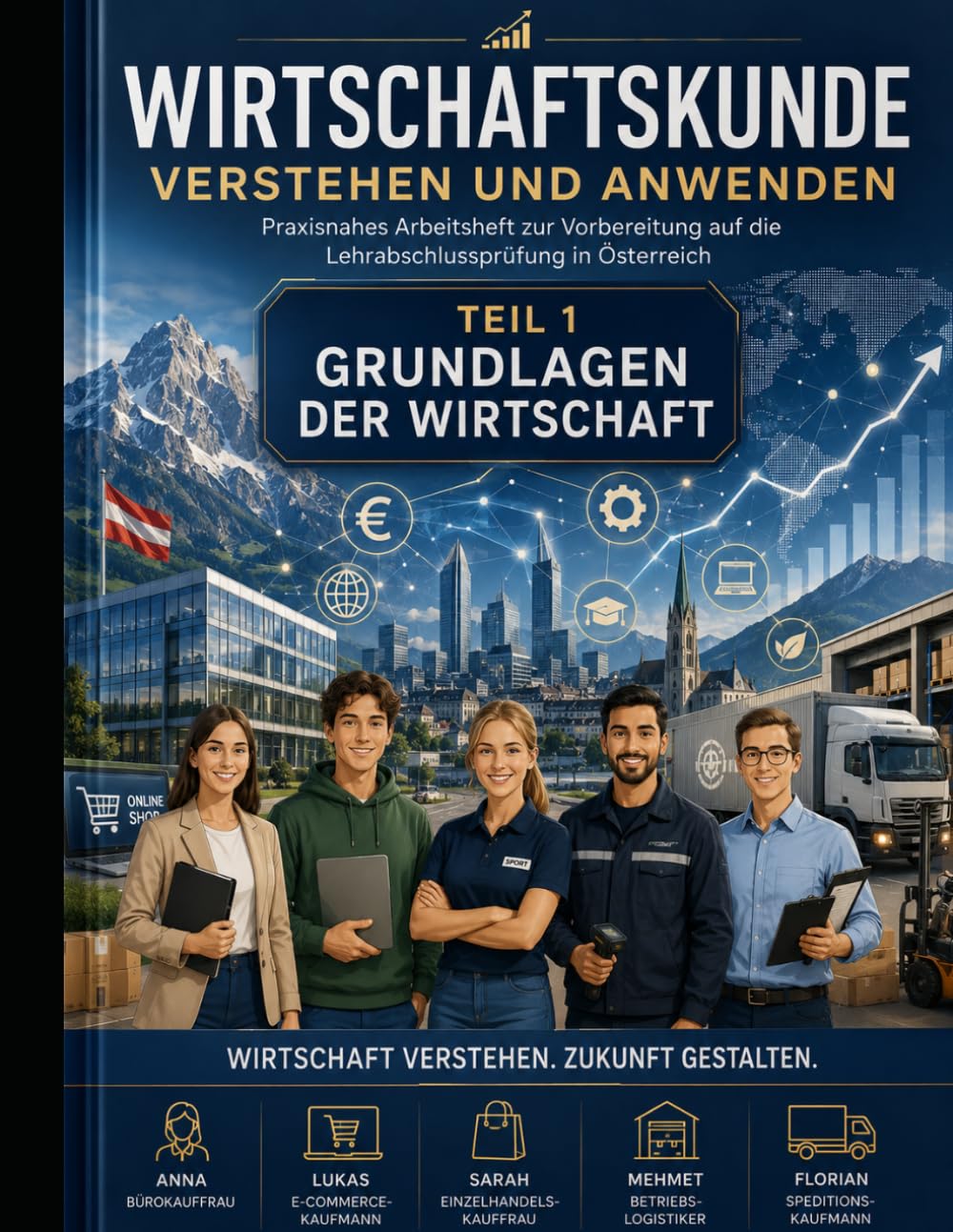 Wirtschaftskunde verstehen und Anwenden: Praxisnahes Arbeitsheft zur Vorbereitung auf die Lehrabschlussprüfung in Österreich | Teil 1 Grundlagen der Wirtschaft