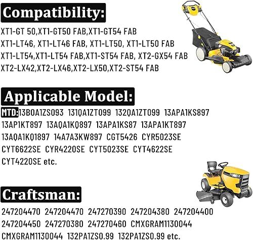 Miniatura 4 de 946-05098c Cable de estrangulador de acelerador para tractor de césped compatible con Craftsman MTD XT1 XT2 GT54 ST54 LX42 LX46 Sustituye a