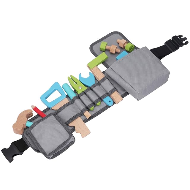 Foto 3 de 5 de Woet® Set de Cinturón de Herramientas Azul para Niños - Juguete de Carpintero de Imitación