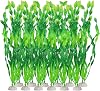12Pcs Artificial Seaweed Water Plants, Aquarium Decorative Plants, Plastic Fish Tank Plants Decoration for Home and Office Fish TanksGreen