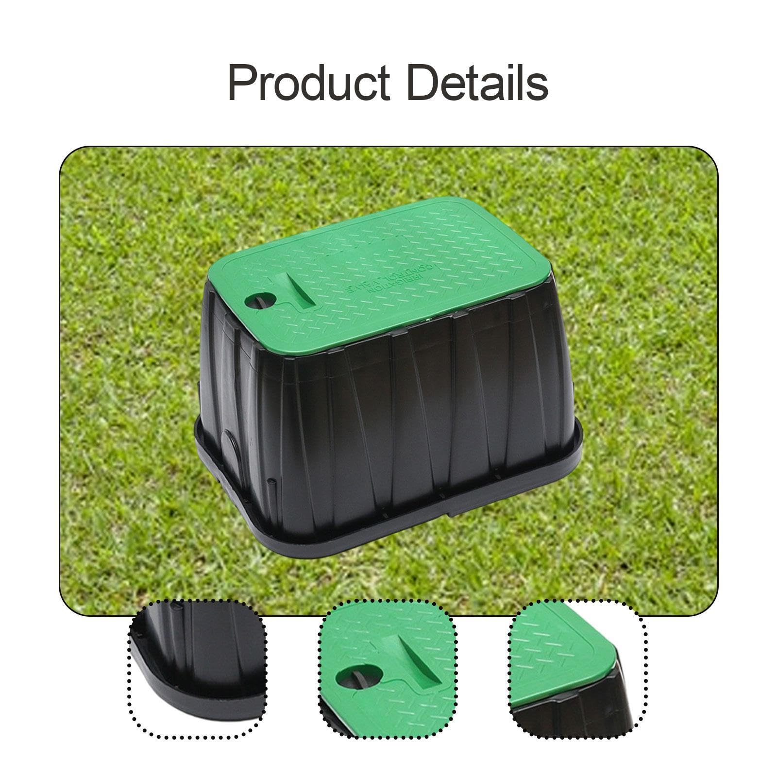 KESOTO Arqueta de Riego para Riego, Protección, Instalación Rápida, Resistente, con Tapa, para Césped Subterráneo