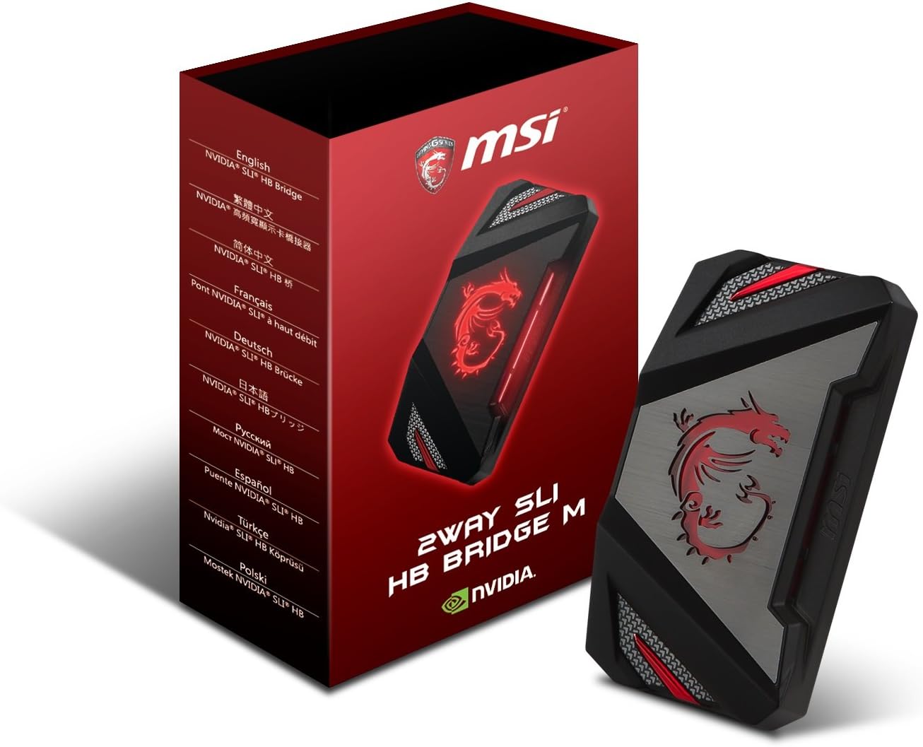 MSI GAMING 5K Video 60mm 2 Way SLI Bridge for GTX 1080 1070 Series Graphics Card (2WAY SLI HB BRIDGE M)