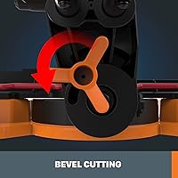 Vista 4 de Worx - Sierra ingleteadora deslizante (20 V, sin cables, solo herramienta)