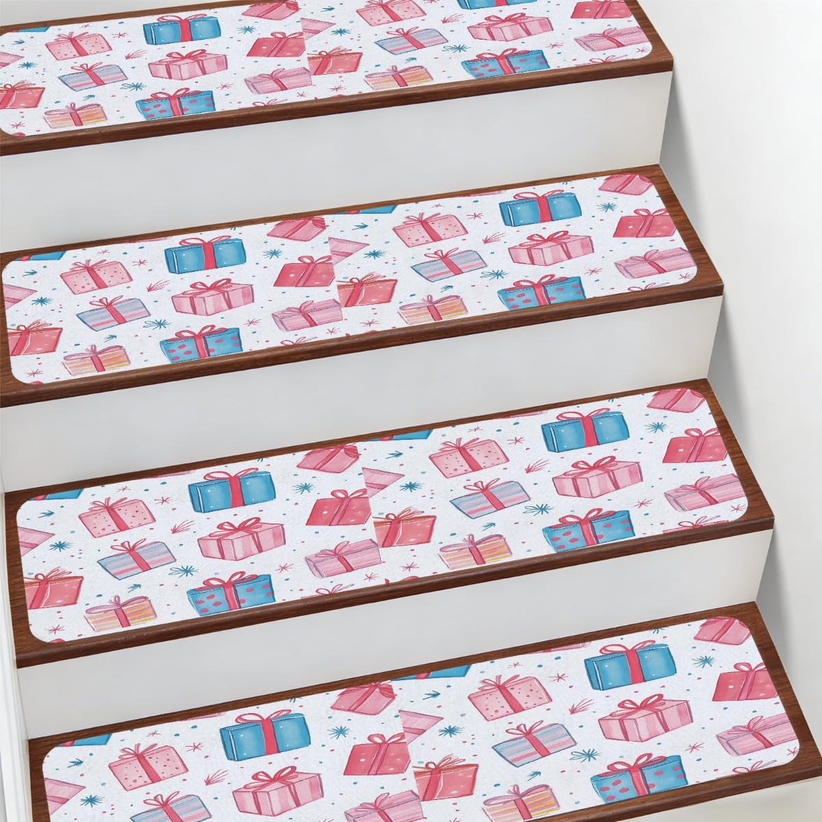 Alfombras para peldaños de escalera de 7.8 x 30 pulgadas antideslizantes