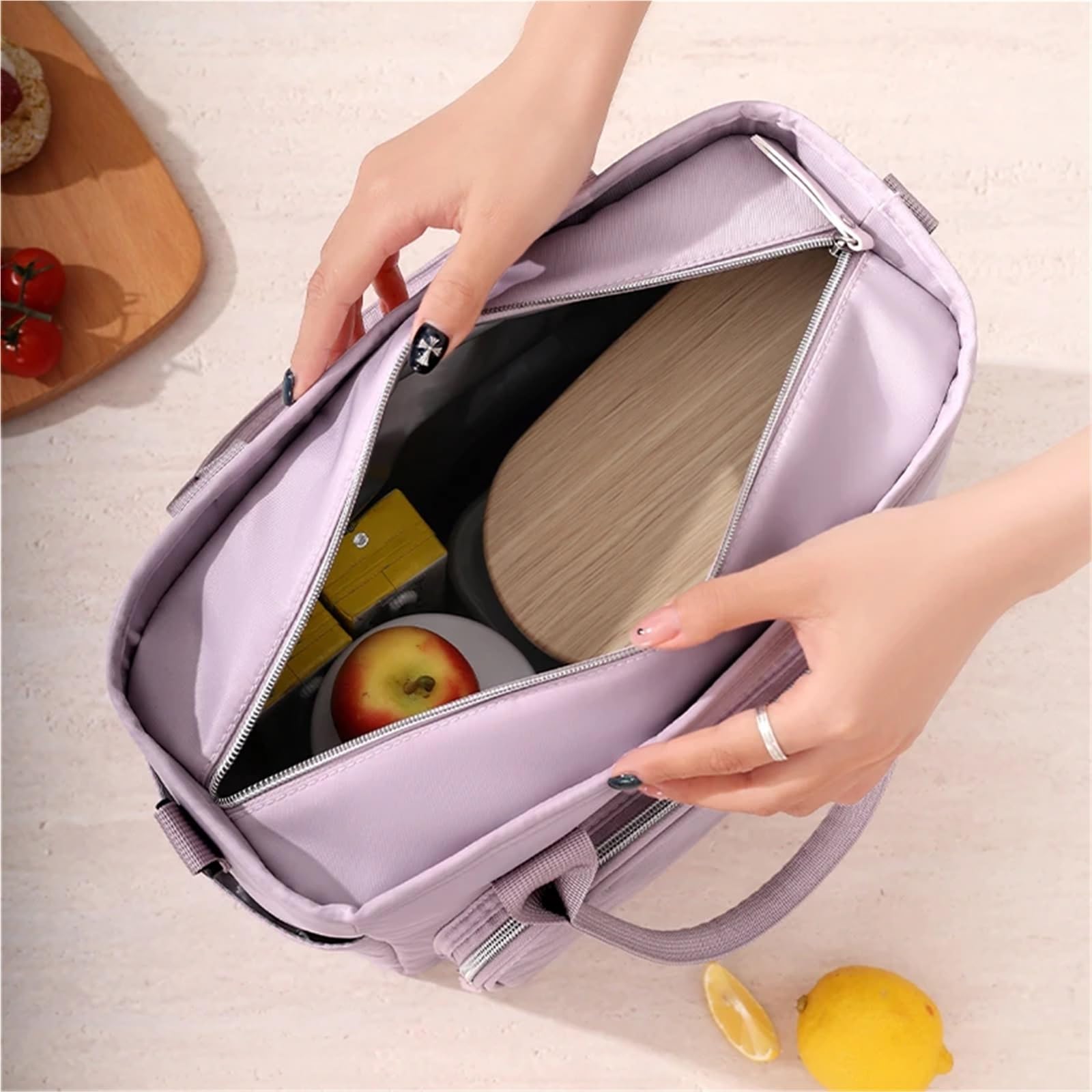 Plecak kempingowy, Przenośna termiczna skrzynka na żywność, wodoodporna, biurowa chłodziarka, lunchbox, izolowana obudowa(Black)