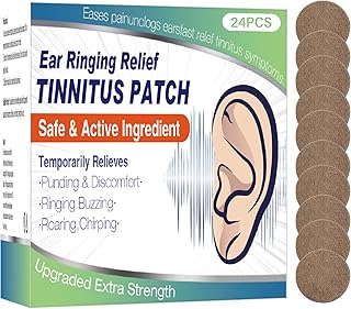 Tinnitus Relief for Ringing Ears, 24Pcs Natural Herbal Tinnitus Relief Patches for Hearing Loss, Effectively Improves Hearing and Relieves
