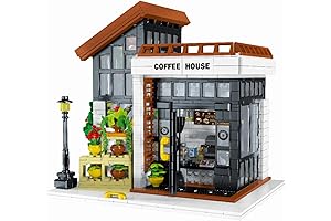 STEM City Street Building Blocks: Model Coffee House Building Kit