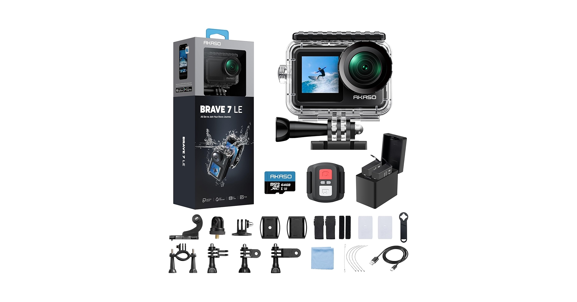 Amazon.com : AKASO Brave 7 LE 4K30fps Action Camera with