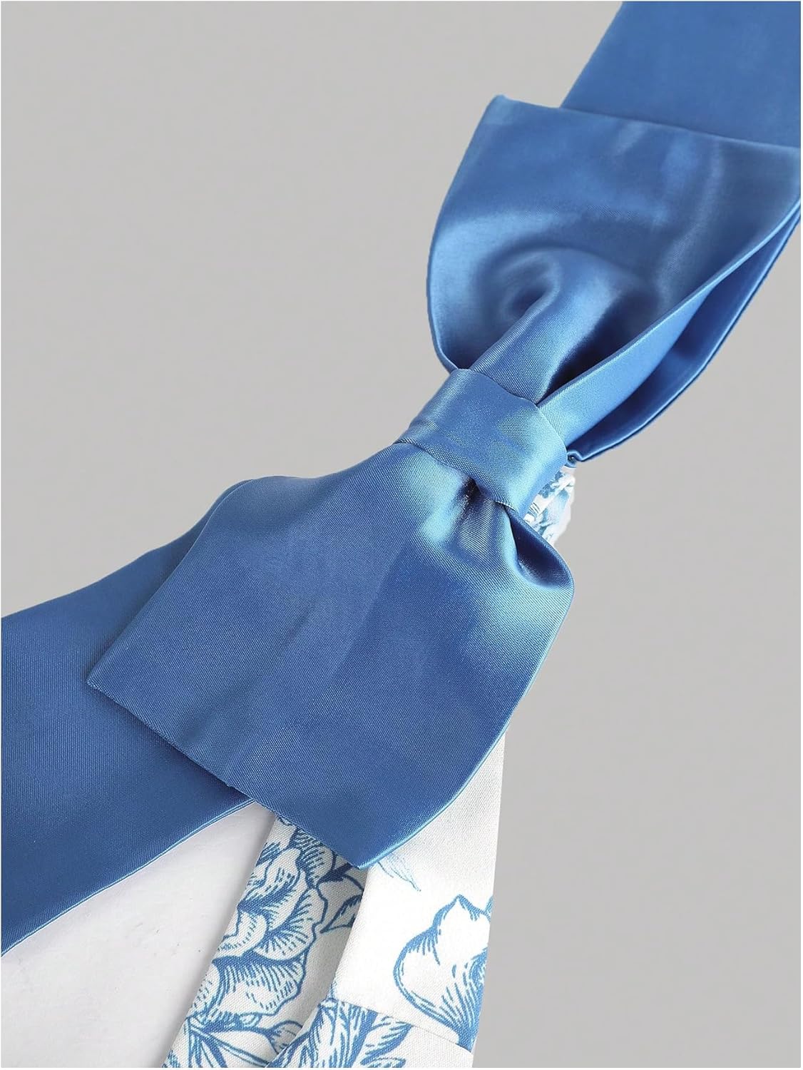 SHENHE Girl's Tie Shoulder Bow Floral Dress Smocked Fit and Flare Flowy Boho Sundresses - Image 2