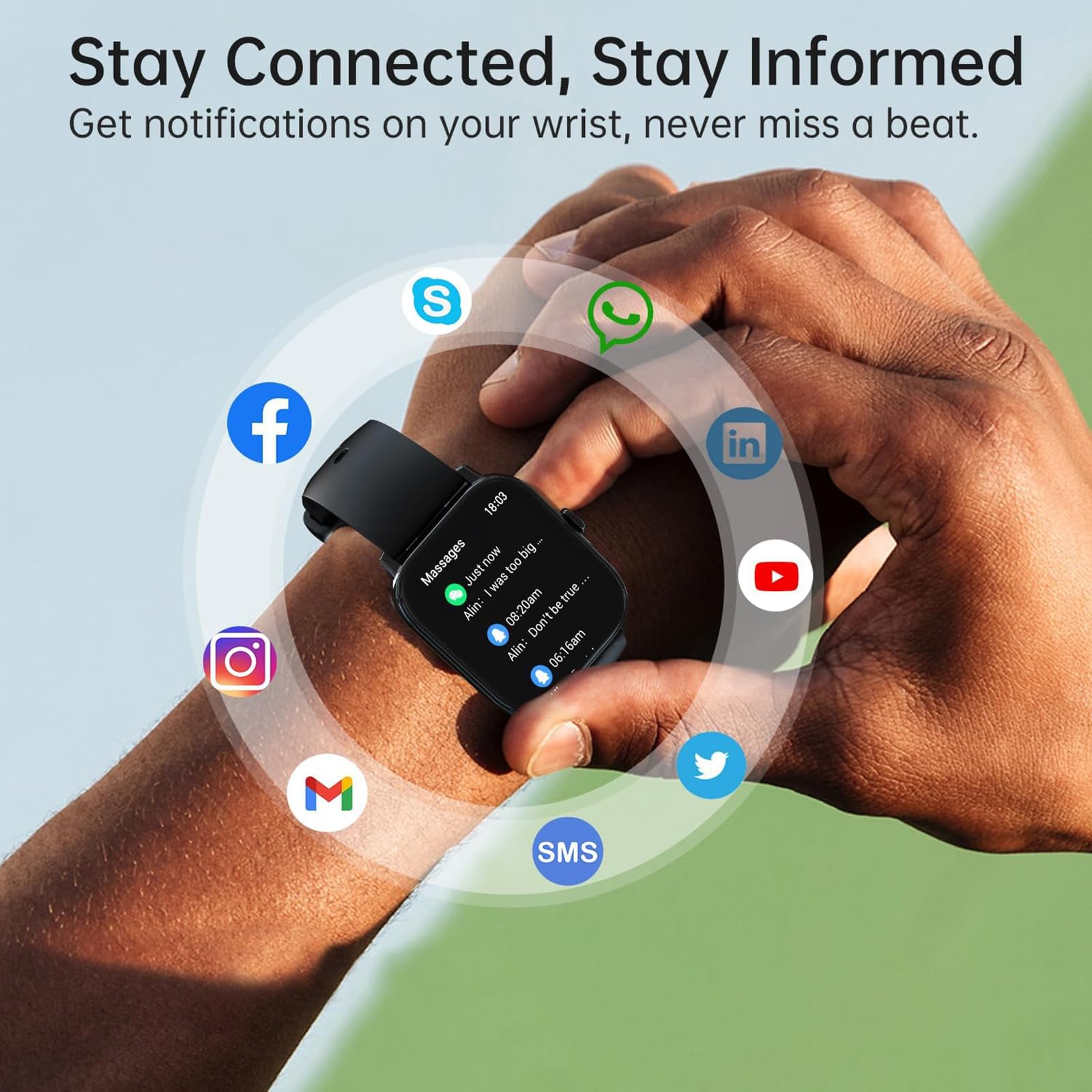 Inteligentny zegarek dla kobiet i mężczyzn z połączeniem Bluetooth, najnowszy 2023 1,91-calowy zegarek HD DIY Dial z monitorem aktywności i monitorem tętna podczas snu,D