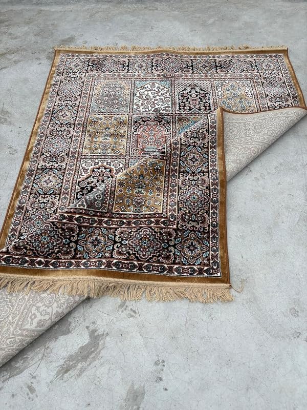 Image of Luxury Silk Carpet 5 x 7 FEET for Living Room or Bedroom, Made with Premium Silk, Perfect for Elegant Interiors Comfort and Timeless Design